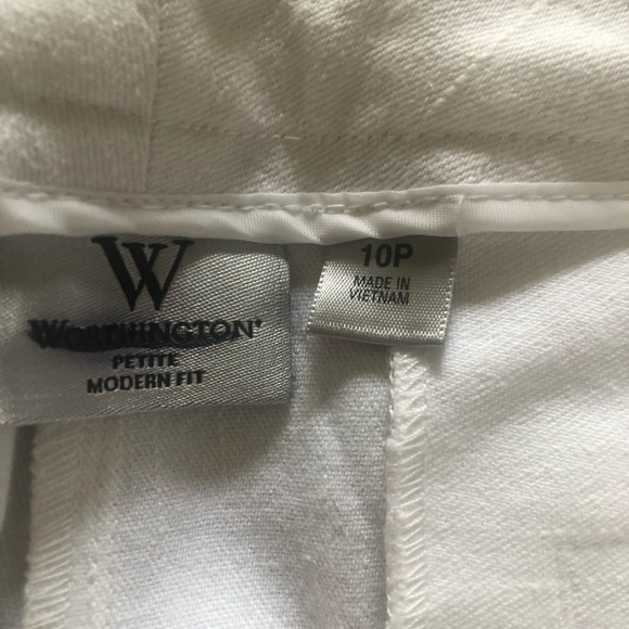 New With tag White Straight Legs pants Size 10 Petite - Picture 7 of 9